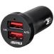 BUFFALO( Buffalo ) 3.4A прикуриватель для USB быстрое зарядное устройство AUTO POWER SELECT функция установка 2 порт модель ( черный ) BSMPS3402P2BK