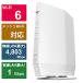Wi-Fi���[�^�[ 4803�{573Mbps AirStation(�l�b�g���Ѓu���b�J�[2�Ή��E�v���~�A�����f��) �z���C�g WSR-5400AX6P-WH �mWi-Fi 6(ax) /IPv6�Ή��n