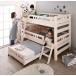  strong design. low type natural tree white wood grain many step bed Whitriple white li pull 3 step bed single 