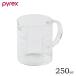 Blow���W���[�J�b�v �n���h���t 250ml PYREX CP-8638 / �H��@�Ή� �d�q�����W�Ή� �v�ʃJ�b�v �ϔM�K���X �֗� ������t�� �N���A ���� �V���v�� �p�[������