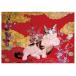  art panel B5[ elegant . p.m. ]* rock . leaf cat . living interior 5500 jpy and more free shipping 