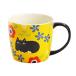  керамика индиго красочный кошка кошка 3 родственная кружка Flower размер : примерно φ8.6 H8.1 23234