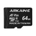 ARKAINE ޤSD 64GB Nintendo Switch ޥSD A1 UHS-I U3 V30, 4K U