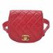 CHANEL Chanel сумка-пояс matelasse Turn блокировка раунд type черная икра s gold красный Gold металлические принадлежности женский сумка 
