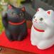  maneki-neko white . black. pair maneki-neko our shop one pushed . commodity cat .. cat . middle .