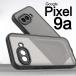 Pixel 9a половина прозрачный черный смартфон кейс 