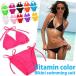  swimsuit / bikini / Rainbow color triangle bikini swimsuit yapyMZ49686