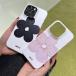 ���Ԃ��J���[�v�����g���ꂽ�����A�C�t�H���P�[�X iPhone�P�[�X �� �t�����[ �s���N �u���b�N ���b�h �t�@�u���b�N ���̎q�@ iPhone12 iPhone13 iPhone14 iPho