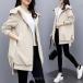  Mod's Coat с капюшоном . милитари жакет женский весна осень-зима свет внешний длинное пальто тренчкот весеннее пальто чёрный бежевый 4 цвет 