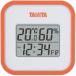 tanita temperature hygrometer clock calendar temperature humidity digital ornament desk magnet orange TT-558 OR present gift stylish 