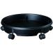  Yamato plastic pot plate caster plate 28 type φ290×H80 black 