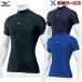  Mizuno короткий рукав с высоким воротником бейсбол нижняя рубашка Vaio механизм вышивка одежда для взрослых 12JA1C30 стрейч .. пот . скорость ..ybc