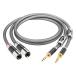 HiFi 6.35mm стерео штекер to XLR мужской * женский on Lee медь серебряный смешивание линия 6.35mm XLR мужской / 3m