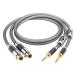 HiFi 6.35mm стерео штекер to XLR мужской * женский on Lee медь серебряный смешивание линия 6.35mm XLR женский / 3.5m