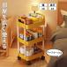  kitchen wagon with casters . stylish slim storage shelves storage Wagon storage rack construction easy storage Cart seasoning food small articles kitchen lavatory refrigerator width crevice storage new life 