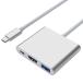 Type-C to HDMI 変換アダプター HDMI USB3.0 Type-Cハブ変換3in1 4K MacBookなど対応(定形外郵便、代引不可、送料別商品)