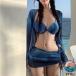  купальный костюм женский body type покрытие танкини длинный рукав Rush Guard бикини комплект женский бикини танкини раздельный 4 позиций комплект бассейн 