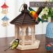  из дерева bird механизм подачи дикая птица столик для птиц . гнездо коробка длиннохвостый попугай se регулирование длиннохвостый попугай для коробка для приманок автоматика кормление домашнее животное двоякое применение закрытый вне OK подвешивание ниже тип под дерево натуральный двор веранда 