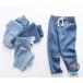  Denim брюки ребенок девочка мужчина Junior Kids ребенок woshu повреждение обработка низ джинсы длинные брюки ребенок одежда Kids одежда 100-150 брюки 