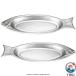  тарелка под рыбу 2 шт. комплект нержавеющая сталь рыба plate 35cm рыба type модный рыба. форма большая тарелка пик установка тарелка . структура . жарение рыба . рыба aqua patsa для бизнеса для бытового использования party p