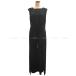 HERMES Hermes lady's long dress no sleeve ta with a self-starter black ( black ) silk 100% dress new goods unused 