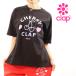 CLAP фитнес одежда tops k LAP фитнес k LAP одежда большой размер простой Logo звезда CHERRY BIG TEE большой Tk LAP t рубашка reti-