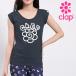 CLAP фитнес одежда tops k LAP фитнес k LAP одежда HANAMARU CLAP STRETCH TEE футболка короткий рукав простой стрейч цветок женский Blanc 