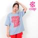 k LAP фитнес одежда tops женский короткий рукав t рубашка PEACE CLAP BIG TEE CTS26063 clap M/L размер 2026 новый продукт большой размер свободно Dance одежда 