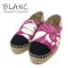  Chanel espadrille flat shoes #37 23.5cm slip-on shoes canvas purple white black G30898 CHANEL Yokohama BLANC