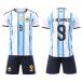 B323 футбол форма Argentina представитель 2026/2030 год season Home #9 для взрослых, детский короткий рукав No-brand товар. копия форма 