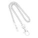 Charles Hubert Stainless Steel Men's 14.5in Clasp Pocket Watch Chain Necklace 14.5