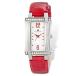 Ladies Charles Hubert Stainless Red Leather Band 23x32mm Watch 8.5