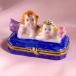 Authentic French Hand Painted Limoges Porcelain Two Angels Box