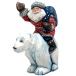 Wooden Santa Rides Polar Bear