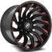 XF Offroad XF-224 Gloss black+red milled+red milled dots - 24x14-6x135 Bolt Pattern, 76mm Offset