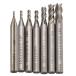 HSS концевая фреза карбид - стул сталь 1.5mm 2mm 2.5mm 3mm 4mm 5mm 6mm 7 шт. комплект 4 листов лезвие порез .f рис обработка маршрутизатор CNC bit инструмент резчик дрель сверление 