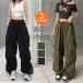  cargo pants lady's military pants cargo lady's pants dance costume casual waist rubber beautiful Silhouette easy 