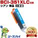 ̵ BCI-351XLC   ñ Υ ߴ 󥯥ȥå (BCI-350 BCI-351 BCI-350XL BCI-351XL BCI-350BK BCI 350)