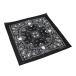  бандана 55×55cm носовой платок -f хлопок квадратный Skull peiz Lee чёрный 