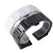 Pure White Black Ceramic Watchbands 14mm 16mm 18mm 20mm Strap for Lady Mens Watches watchband Polished Stylish Metal Butterfly Buckle (18mm, Black)