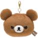  бесплатная доставка Rilakkuma лицо type мягкая игрушка катушка есть чехол для пропуска светло-коричневый i Cogu maPB69204