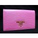 # как новый # PRADA Prada кожа футляр для карточек карта inserting футляр для визитных карточек женский розовый серия AV8887