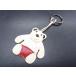 # прекрасный товар # FURLA Furla кожа Bear .. медведь сумка очарование брелок для ключа кольцо для ключей оттенок белого DF1392