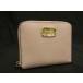 # прекрасный товар # MICHAEL KORS Michael Kors кожа раунд застежка-молния двойной бумажник бумажник . inserting кошелек для мелочи . свет розовый серия DG0706