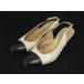 # прекрасный товар # Salvatore Ferragamo Ferragamo кожа sling задний туфли-лодочки каблук указанный размер 7( примерно 24.5cm) обувь обувь DG4838