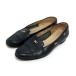 # прекрасный товар # Salvatore Ferragamo Ferragamo двойной gun chi-ni кожа Loafer размер 6 1/2 ( примерно 24cm) обувь обувь темно-синий серия DG5005