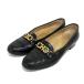 # прекрасный товар # Salvatore Ferragamo Ferragamo двойной gun chi-ni Loafer размер 6 1/2 ( примерно 24cm) обувь обувь оттенок черного DG5007
