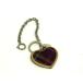 BURBERRY Burberry парусина × кожа Heart цепь в клетку брелок для ключа кольцо для ключей очарование оттенок коричневого DH0624