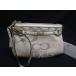 # прекрасный товар # COACH Coach signature парусина × кожа мульти- сумка мульти- кейс Mini сумка бардачок оттенок бежевого DH4306