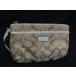 # прекрасный товар # COACH Coach signature парусина мульти- сумка мульти- кейс Mini сумка бардачок женский оттенок бежевого DH4317